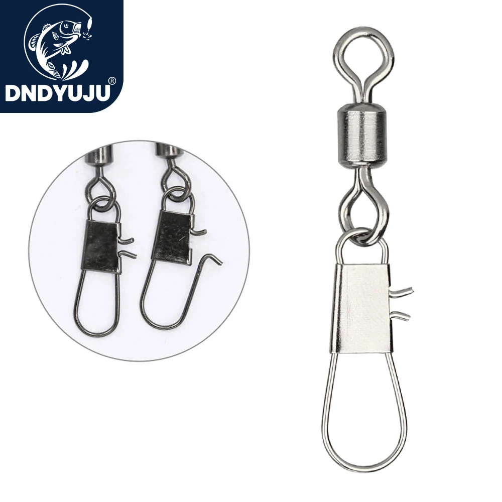 Fishing Equipment Tackle - DNDYUJU 50pcs Fishing Connector Rolling Swivel