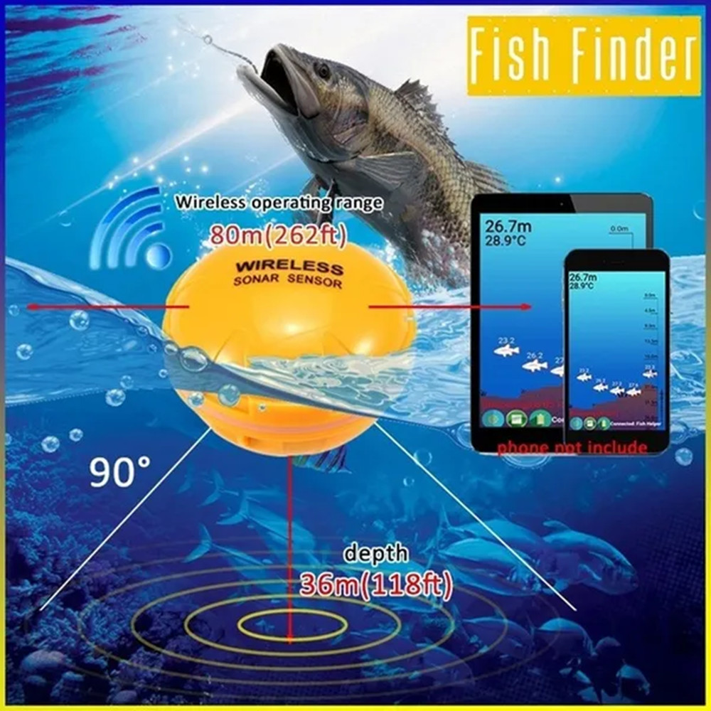 Smart Sonar Fish Finder Wirele - Fishing Equipment In English ulasan dan harga