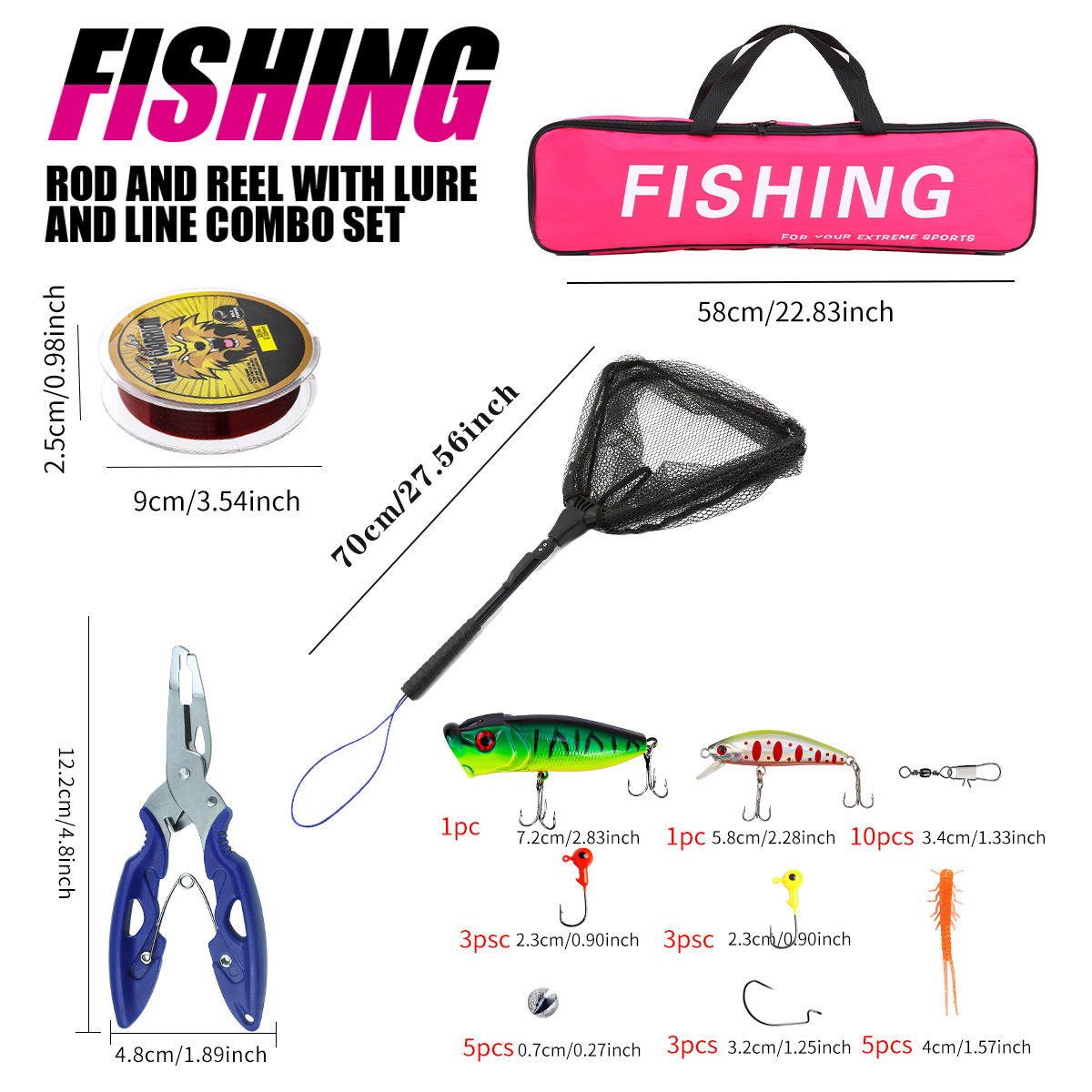 Fishing Pole Set Full Kits Wit - Fishing Equipment Rod ulasan dan harga